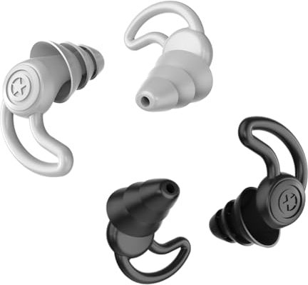 Ear Plugs for Sleep Noise Reduction Noise Cancelling 2 Pairs Soft Silicone Earplugs for Hearing Protection Concert Work Study Swimming Trip Snoring Music Festival DJ (Black+Gray)