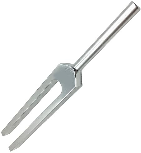 Stimmgabel medizinisch, 432 Hz Klangtheerapie, 528 Hz Stimmgabel Aluminiumlegierung mit Silikonhammer, Hz-Gabeln 528 Instrumente Halskette, Klangtheerapie-Werkzeug-Set für Chakra, Heilung, Klang