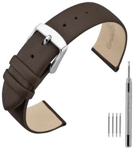 ANNEFIT Leder Uhrenarmband, Armband 16mm 18mm 20mm 22mm, Kompatibel mit Intelligenten und Traditionellen Uhren