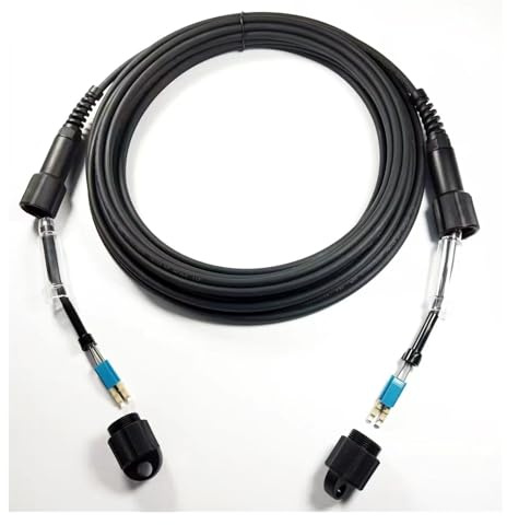 Cordon de raccordement OM4, 7.0mm, 2C CPRI LC SC FC, DVI extérieur, étanche, FTTH, câble blindé en Fibre Optique, 2 cœurs(15m 2pcs,St-St)