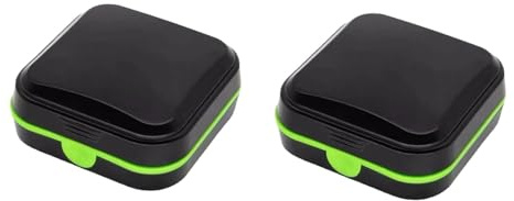 Healeved 2piezas Caja De Protección Portátil Para Ayudantes Auditivos Estuche y Para y Material Resistente y
