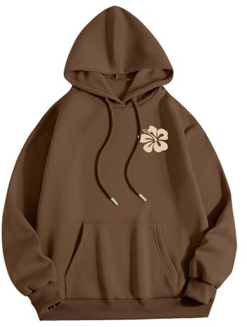 Splrit-MAN Pink Palm Puff Hoodies for Women Uk Backprint Hooded Sweatshirt Casual Outdoor Hoodie Loose Fit Cute Hoodies Streetwear Sweet Hoodies Basic Hoodie Oversized Hoodie Fall Jumpers Y2k Hoodie