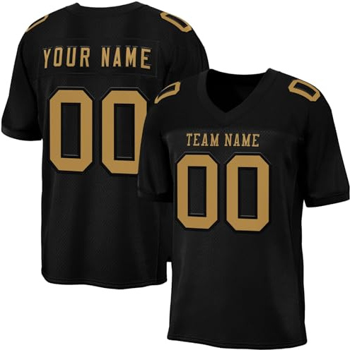 Generisch Personalisiert Herren Sporthemden Individuelles Rugby Trikot Schnelltrocknend American Football Trikot Atmungsaktiv T-Shirt Fußball Trikot Kurzarm Trikot Fügen Teamnamen Männer Damen Kinder