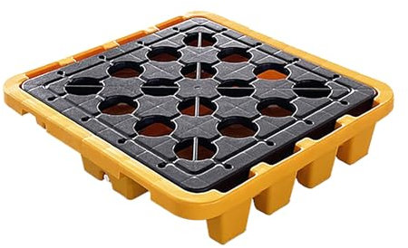 Generisch Auslaufsichere Wanne, modulare Auffangwanne mit oberen Gittern, Plattform zur Verhinderung von Ölfässern (655 x 360 x 120 mm)