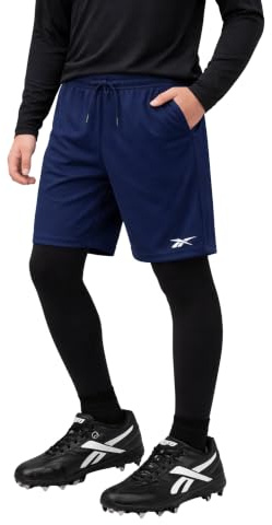 Reebok Pantaloncini sportivi da ragazzo con leggings, pantaloncini sportivi