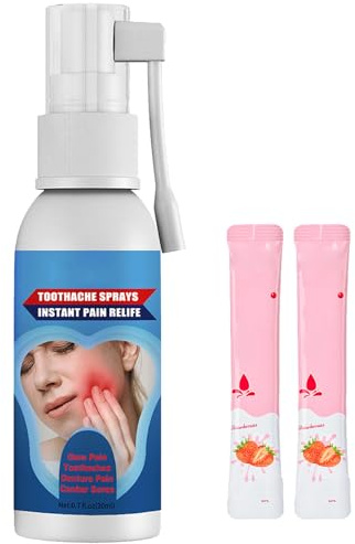 KOAHDE Spray Analgesici Dentali,Spray Riparazione Gengive,Adatto per gonfie,20ML,1PC,gengive dolorose e carie, respiro fresco