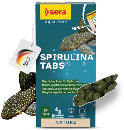 Spirulina Tabs 24 Tabs | pflanzenfutter | ohne farb- und konservierungsstoffe | mit 24% spirulina | haftet an der Scheibe