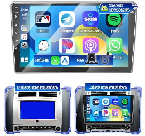 Hikity 4G+64G Android 15 Radio Coche Peugeot 407 2004-2008 9 CarPlay | Android Auto Inalámbrico. BT. GPS. WiFi. FM/RDS. SWC. Enlace Espejo. Cámara+MIC