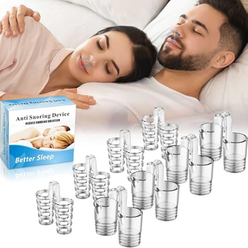 Schnarchstopper, Anti Schnarch Nasenspreizer, gegen Schnarchen Nase Dilator Anti Snoring Verhindern Nasenklammer Schnarchen Stopper, Besser Atmen, Besser schlafen [2 Stile 4 Größen]