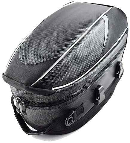 QPDDFG Motorrad Hecktasche für Honda CBR 600rr 1987-2024, Motorradtasche Große Kapazität Erweiterbarer Motorrad Satteltaschen sche Tankrucksack Motorrad Gepäckta,B White