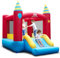 FANTASK Castello gonfiabile con scivolo per bambini, castello da gioco con rete a rete, 260 x 190 x 205 cm