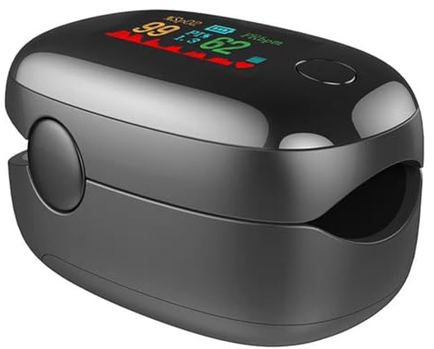 Eieenotee Pulse Monitor Blood Oxygen Saturation Detector Mini Reusable Finger Clip Mountaineering Skiing Cycling Enthusiasts