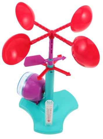 FRCOLOR Wind Speed Anemometer Science with Wind Direction Indicator DIY Stem Educational Weather Vane Kit for Physics Experiments and Interactive Learning
