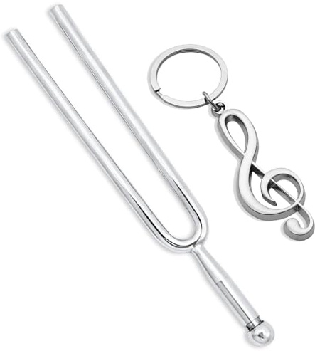 keepdrum KDTFA Stimmgabel Tuning Fork 440Hz Ton A1 mit Schlüsselanhänger