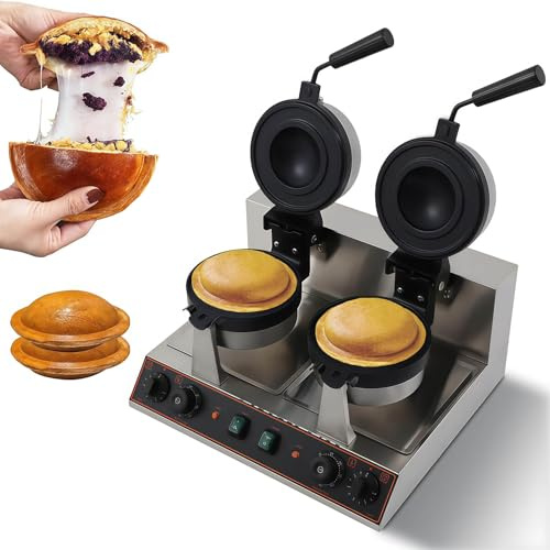 BESTXH Macchina per Hamburger, Pressa per Hamburger Professionale, Macchina per Sandwich al Gelato, Pressa Elettrica Antiaderente con Padella Antiaderente, Temperatura Regolabile,Single Headed