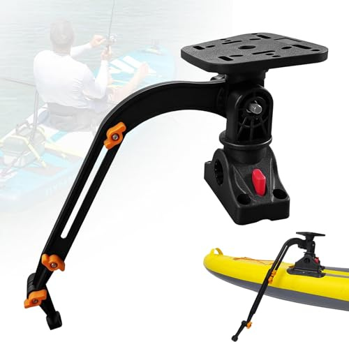 Supporto Per Ecoscandaglio, Staffa Girevole A 360 Gradi Per Ecoscandaglio Supporto Per Sonar Da Pesca Con Morsetto Regolabile E Piastra Di Montaggio Universale Per Barche E Kayak 28-40cm