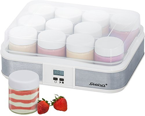 Steba JM 2 - Yogurtera, acero inoxidable, color blanco