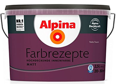 Alpina Farbrezepte Innenfarbe – Tiefer Traum matt – Wandfarben für einzigartige Farbwirkungen und Raumstimmungen – atmungsaktiv