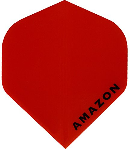 Designa Darts Amazon Flights | extra stark 100 Mikron | Standard Nr. 2 Form, 5 Sets mit 3 Flights, rot (5xF0192)