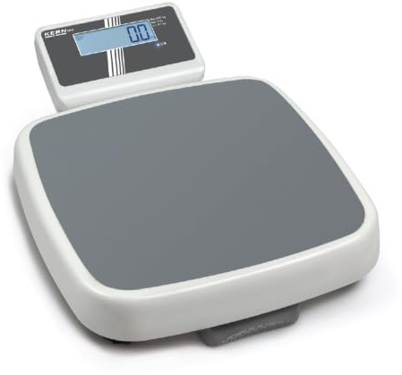 KERN Optics Professionelle Step-On-Personenwaage mit Eich- und Medizinzulassung, 250 kg Wägebereich, 100 g Ablesbarkeit