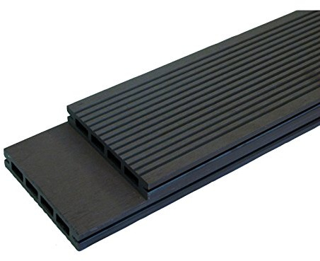 Lame terrasse bois composite alvéolaire Prima - L: 220 cm - l: 12 cm - E: 19 mm - Gris anthracite