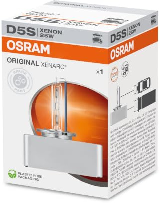 Osram XENARC ORIGINAL D5S, Xenon Scheinwerferlampe, 66540, Faltschachtel (1 Lampe)