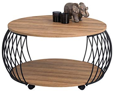 M2 Kollektion Peking 2 - Moderner Couchtisch (Ø 80 cm, H 46cm)