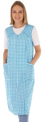 Reißverschluss Kittel RV Hauskleid Baumwolle Schürze Kochschürze