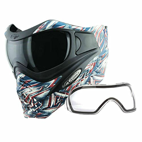 VForce Special Edition Grill Paintball Mask Goggle - Spangled Hero w/Smoke & Clear Lens