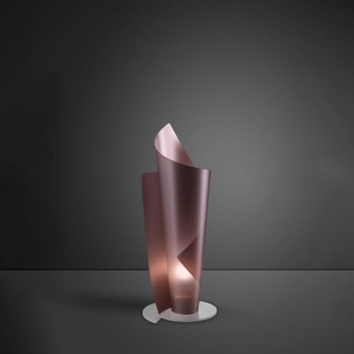 LINEA ZERO Lampada da tavolo in Polilux VELA Rosa diametro 19 x h50 cm