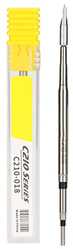 Soldering Iron Tips C210‑018 Lead Free Elbow Repair Tip Soldering Station Tool Solder Soldering Iron Tips Replacement for T210, T26 Handles(Knife Tip)