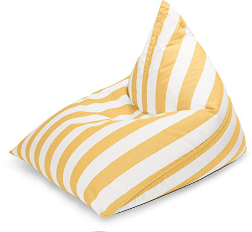 Sitting Point SANTORIN Calypso Outdoor Sitzsack Gelb – Wasser- & ölabweisend, UV-beständig, EPS-Füllung, Made in Germany