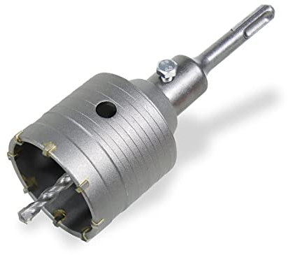 CCLIFE sierra corona perforadora hormigon Ø 65 mm Brocas Sierra de Corona Metal Taladro Hormigon + Adaptador SDS Plus + Broca 7 x 110 mm