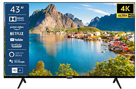 TELEFUNKEN XU43L800 43 Zoll Fernseher/Smart TV (4K UHD, Alexa Built-In, Triple-Tuner) - Inkl. 6 Monate HD+