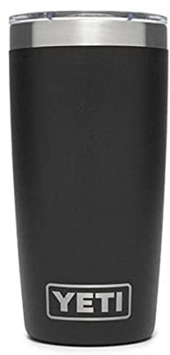 Yeti Rambler, Stainless Steel, Vacuum Insulated Tumbler w/Magslider Lid, Black, 10oz (296 ml)