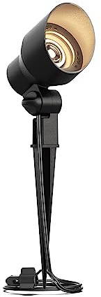 GOODSMANN Low Voltage Spotlight 12V AC Landscape Lighting 3W Replaceable LED Bulb Spot Light 200 Lumen 3000K Warm White Outdoor Hardwired Floodlight with Connector and Metal Spike Stake