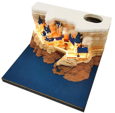 Lyoveu 3D Kalender Abreißen 2024，zeitmesskalender 3D，3D Calendar 2024，omishiroi Calendar，Artsy Pads，tischkalender，3D Notizblock Papier Schnitzen Geschenk Home Desktop Dekoration