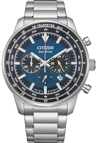 Citizen Reloj cronógrafo Eco-Drive para Hombre con Correa de Acero Inoxidable CA4500-91L, Plata, Moderno