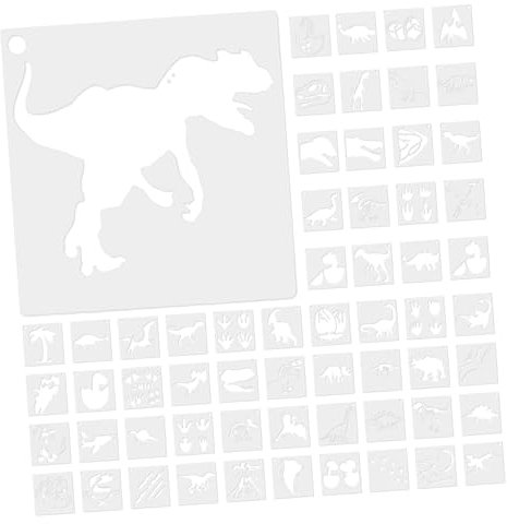 CHILDWEET 60pcs Animal Themed Stencils Pet Material Printing Stencils Delicate for Crafts