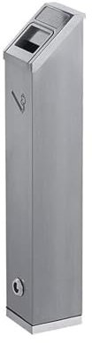 Aschenbecher im Freien, Wandaschenbecher – Wandaschenbecher for den Außenbereich, gebürsteter Edelstahl, Wandaschenbecher for den Außenbereich, Zylinder, ideal for den Einsatz außerhalb von Büros, Res