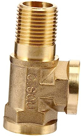 PLAFOPE Brass Tee Joint for Male-Female Thread Conversion Connector Way Joints for Fuel Hose Joiner for Washing Machine Pipe Connector and Dishwasher