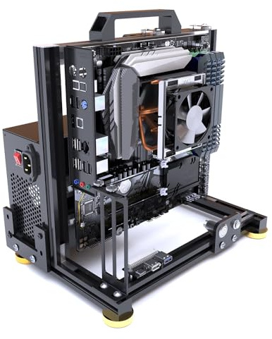 Open Air Computer Case PC Test Bench EATX ATX ITX MATX Motherboard Chassis Aluminum Bracket DIY Builiding Bare Frame Support ATX Power Supply 120 240 360 Liquid Cooling