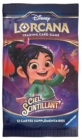 Ravensburger Disney Lorcana TCG Ciel Scintillant Jeu de Cartes à Collectionner JCC Booster 12 Cartes dès 8 Ans