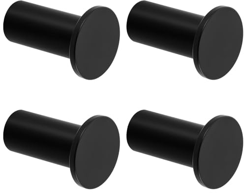 SAYAYO Kleiderhaken Wand Garderobenhaken Schwarz Haken zum Schrauben Handtuchhaken Edelstahl Wandhaken 4 Stück Kleiderhaken Schwarz für Badezimmer, Küche, Schlafzimmer