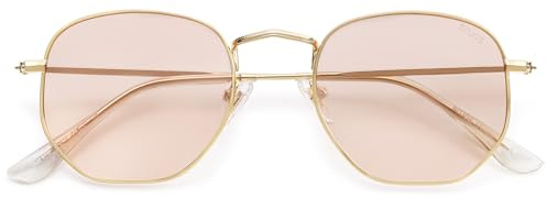 SOJOS Mode Polygon Sonnenbrille Damen Herren Verspiegelte Polarisiert Linse Leichte Unisex Brille SJ1072