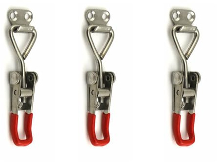 3PCS Adjustable Toggle Clamp,Toggle Latch Unlockable,Quick Release Pull Latch Tools,Stainless Steel Toggle Clamp for Door Cabinet Box Case,102MM