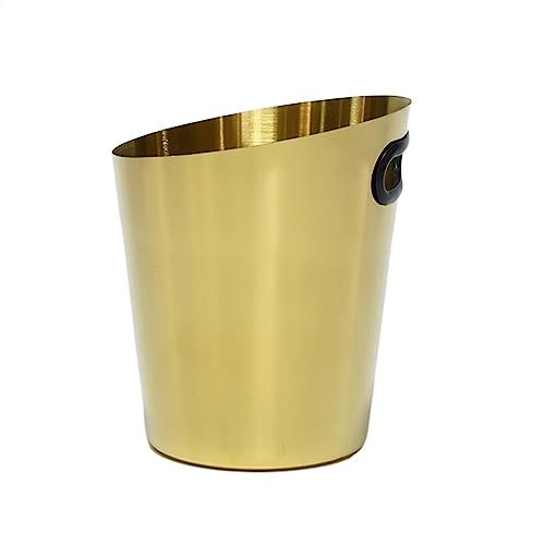 Lizhuzhuzs28 Eiseimer Edelstahl-Eiskübel-Kühler, Whisky-Weinbar-Zubehör, Champagner-Eimer-Kühler, geeignet for Cocktail-Party, Weinflasche, Restaurant, Bar-Party Eiskübel Sektkühler(Gold)