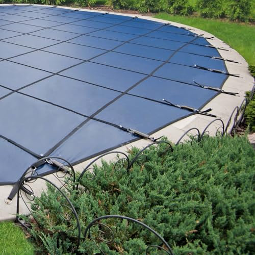 Bâche d'hiver pour piscine hors sol ronde de 6,7 m avec outil d'installation