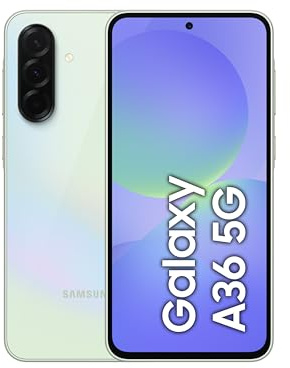 Samsung Galaxy A36 5G, Android Smartphone, 256GB Speicher, 8GB RAM, Hellgrün, 6X Betriebssystem-Update, großes Display, Octa-Core-Prozessor
