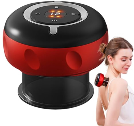 Masaje con ventosas, ventosas musculares – aparato eléctrico de masaje de vacío para aliviar la espalda, nuca, hombros y piernas en casa con herramienta inteligente